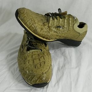 Fennix Italy Luxury Gator Eye shoes sz 13 Green